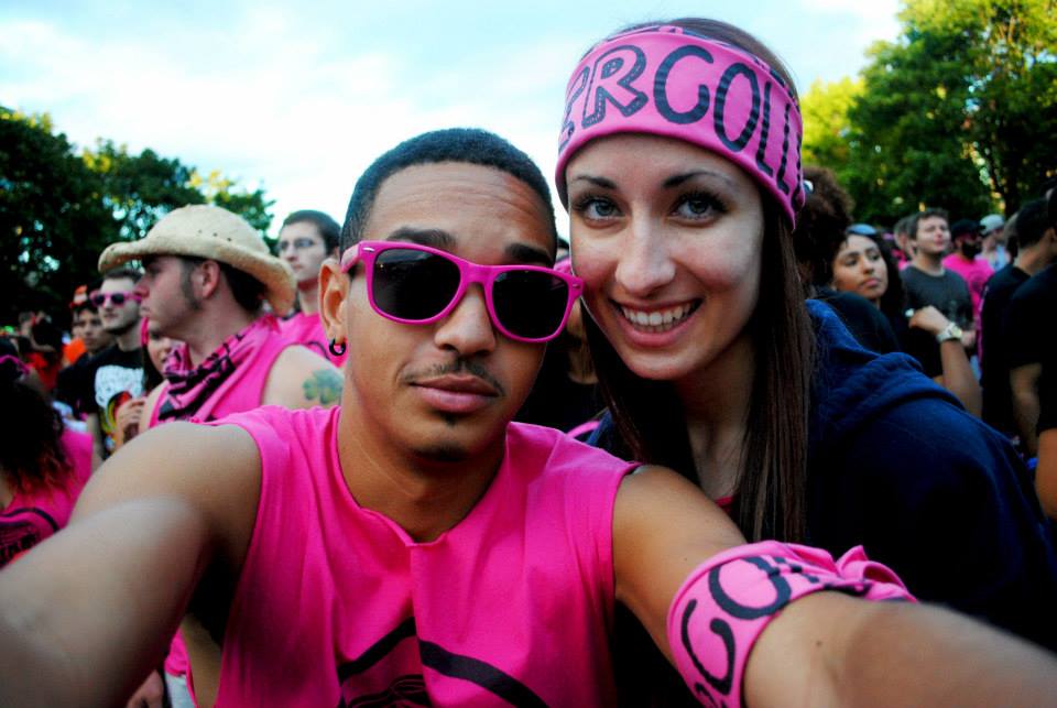 Both Media & Comm. Ambassador Nikki and RED Zone Student Ambassador Khaliq know how to rock their college's bandana - as you can see, it's pretty versatile