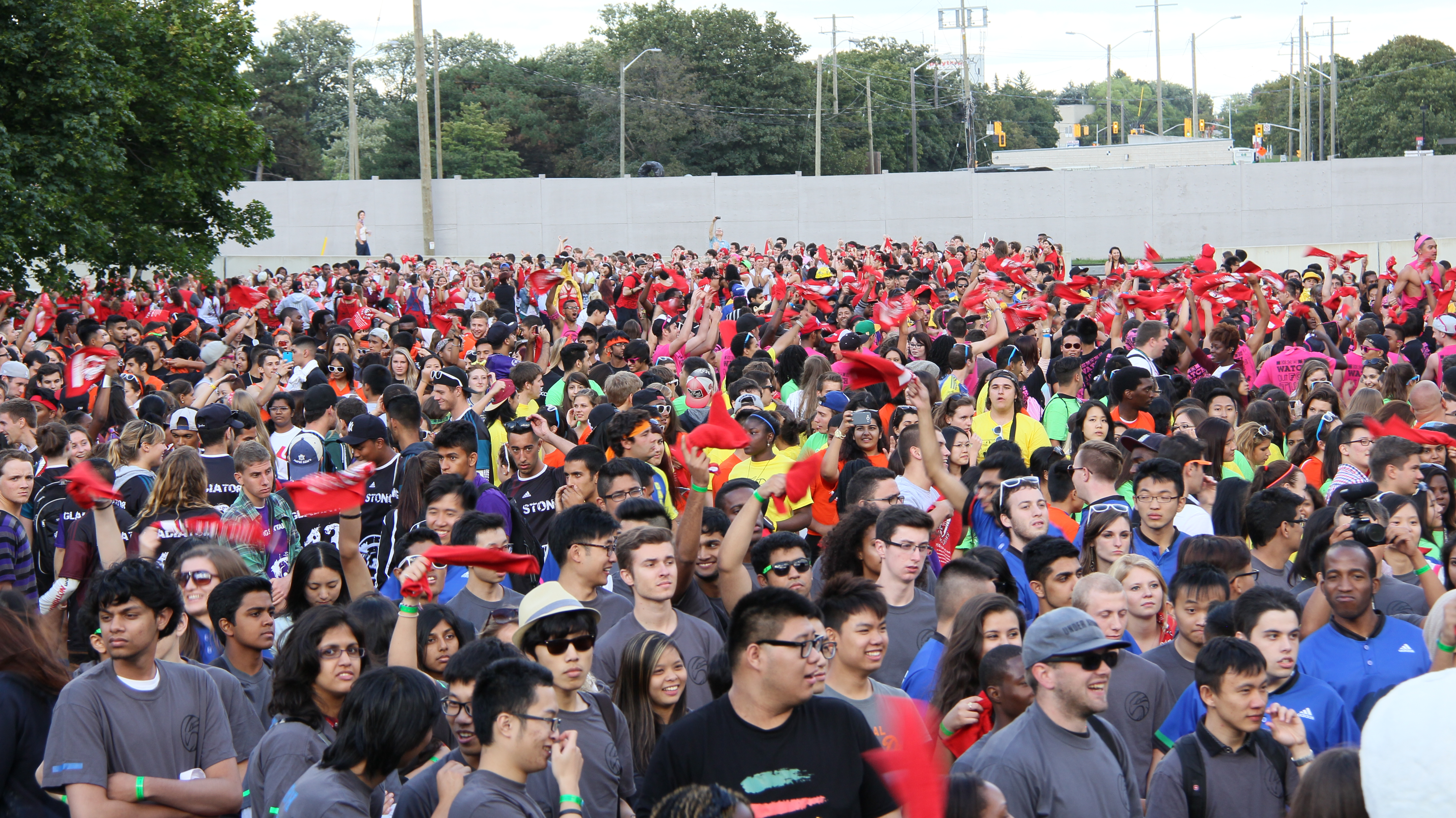 Look at all those colourful O-Week Tees!